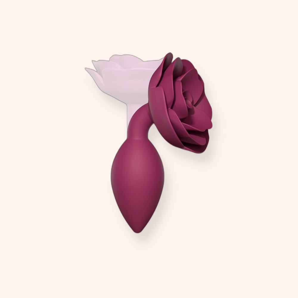 Plug anal bijou Open Roses Love to Love, base fleur en silicone