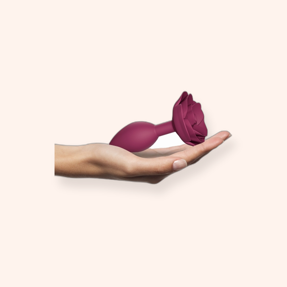 Plug anal bijou Open Roses Love to Love, base fleur en silicone
