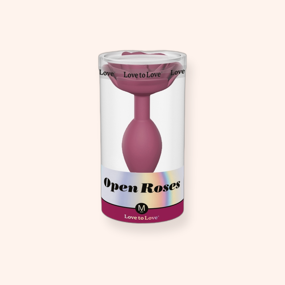 Plug anal bijou Open Roses Love to Love, base fleur en silicone