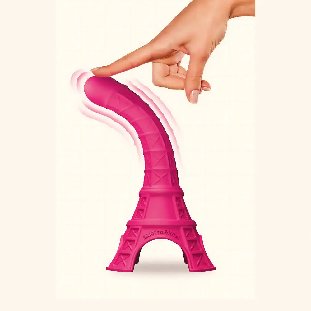 La Tour Est Folle rose vibromasseur en silicone