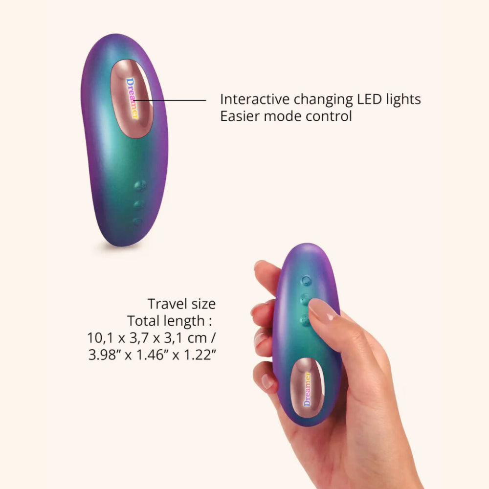 Masseur clitoridien telecommande Dreamer Love to Love turquoise