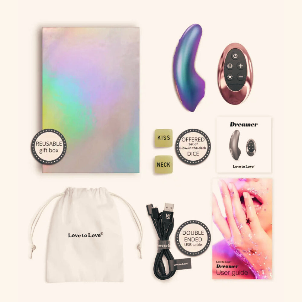 Masseur clitoridien telecommande Dreamer Love to Love turquoise