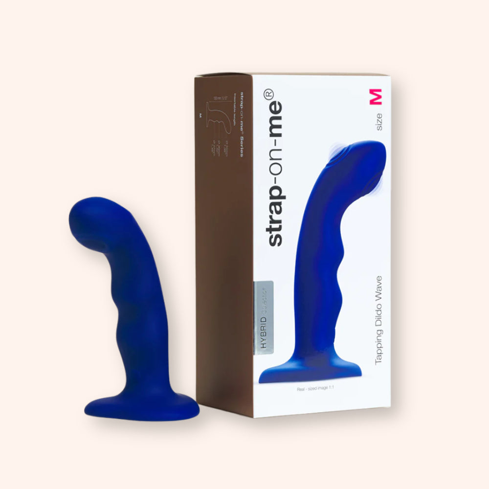 Tapping Dildo Wave Strap-on-Me bleu