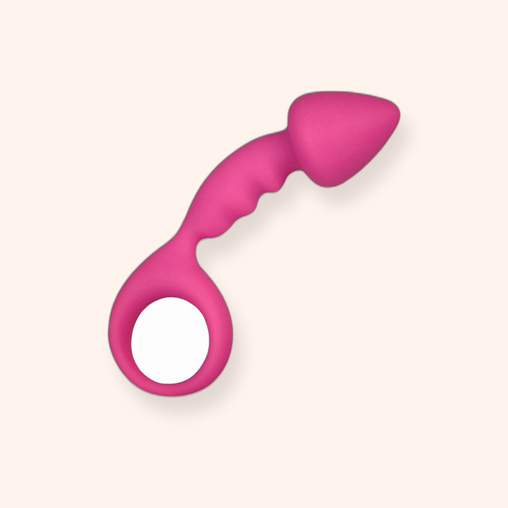 Plug anal Budy Alive, sonde perlée à anneau en silicone