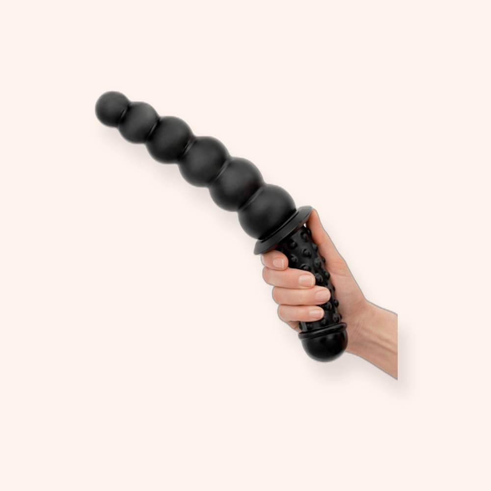 Double gode anal Akimbo BUTTR, silicone 35 cm