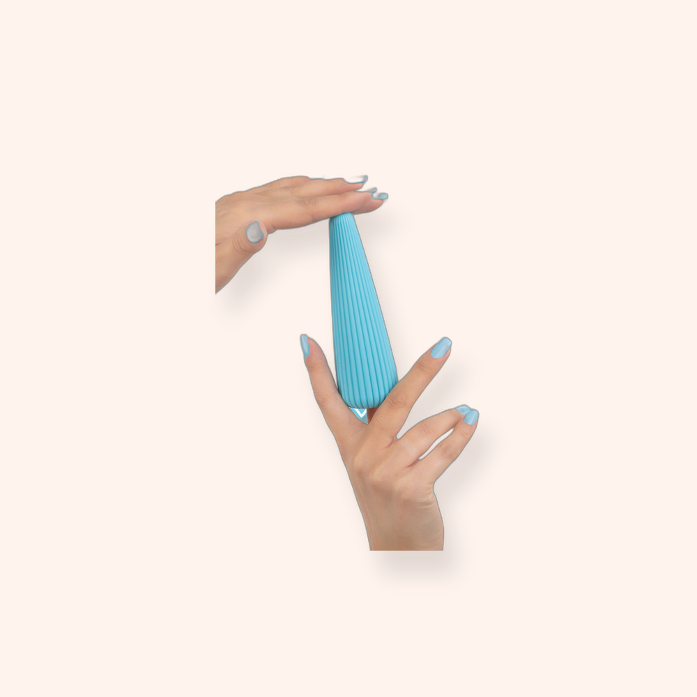 Vibromasseur IcyCone FairyGasm, stimulateur nervuré rechargeable