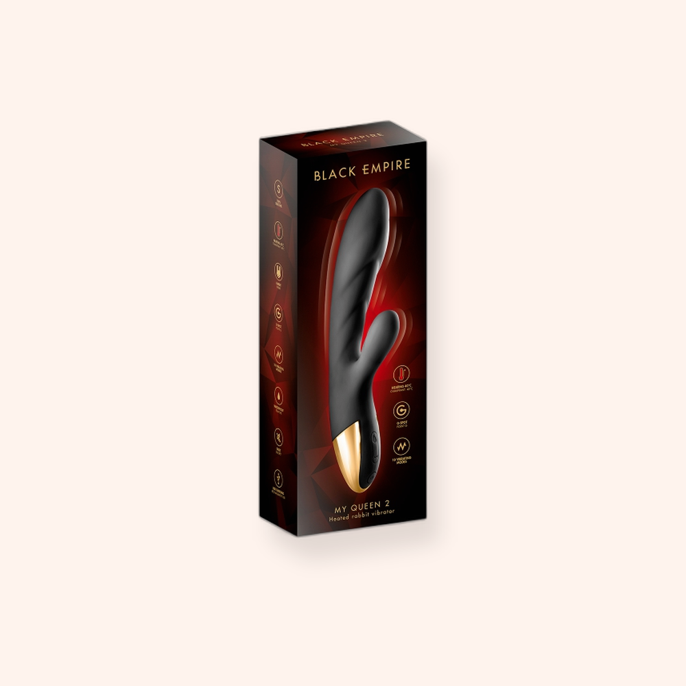 Vibromasseur rabbit chauffant My Queen 2 Black Empire