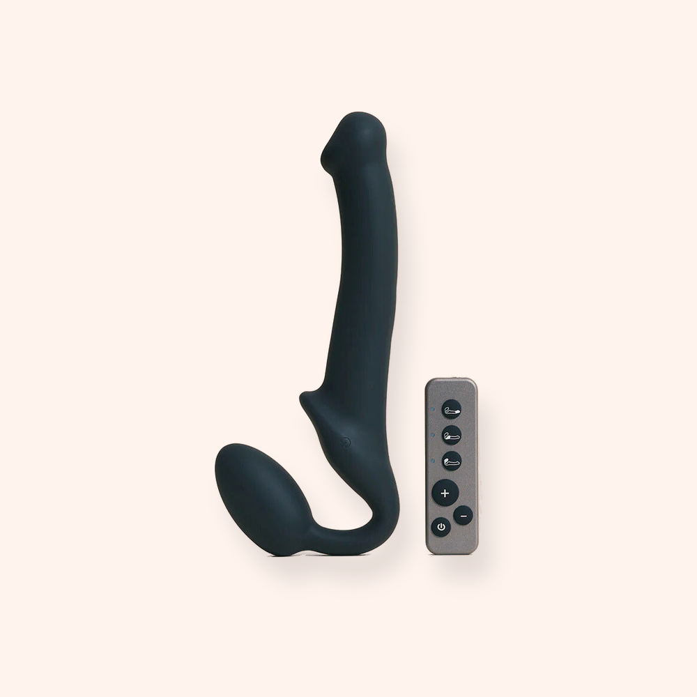 Vibromasseur Strap-on triple stimulation Strap-on-Me noir