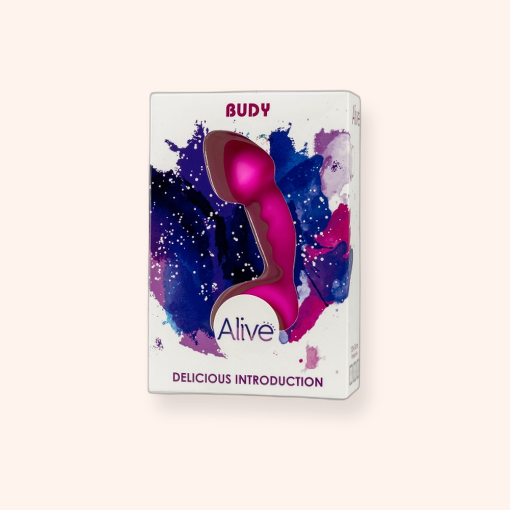 Plug anal Budy Alive, sonde perlée à anneau en silicone