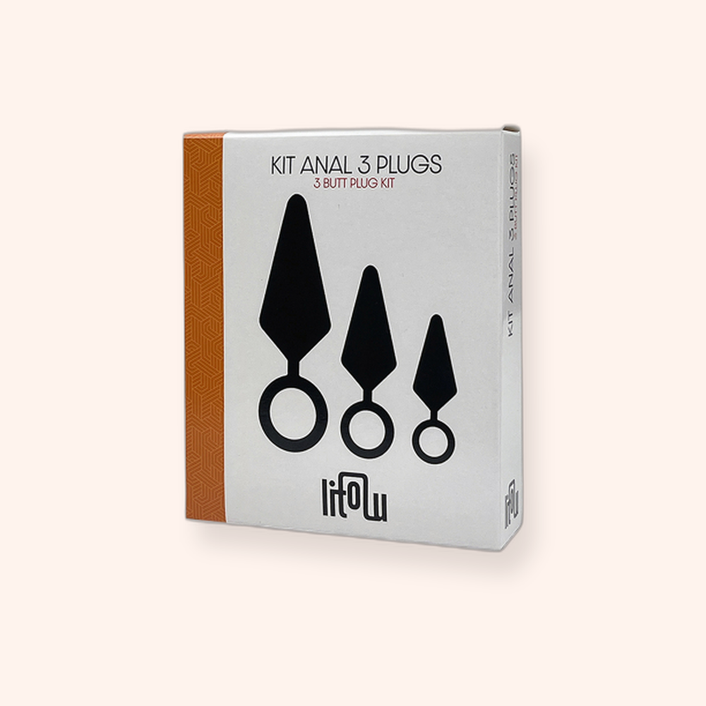 Kit d'entraînement anal Litolu, 3 plugs en silicone