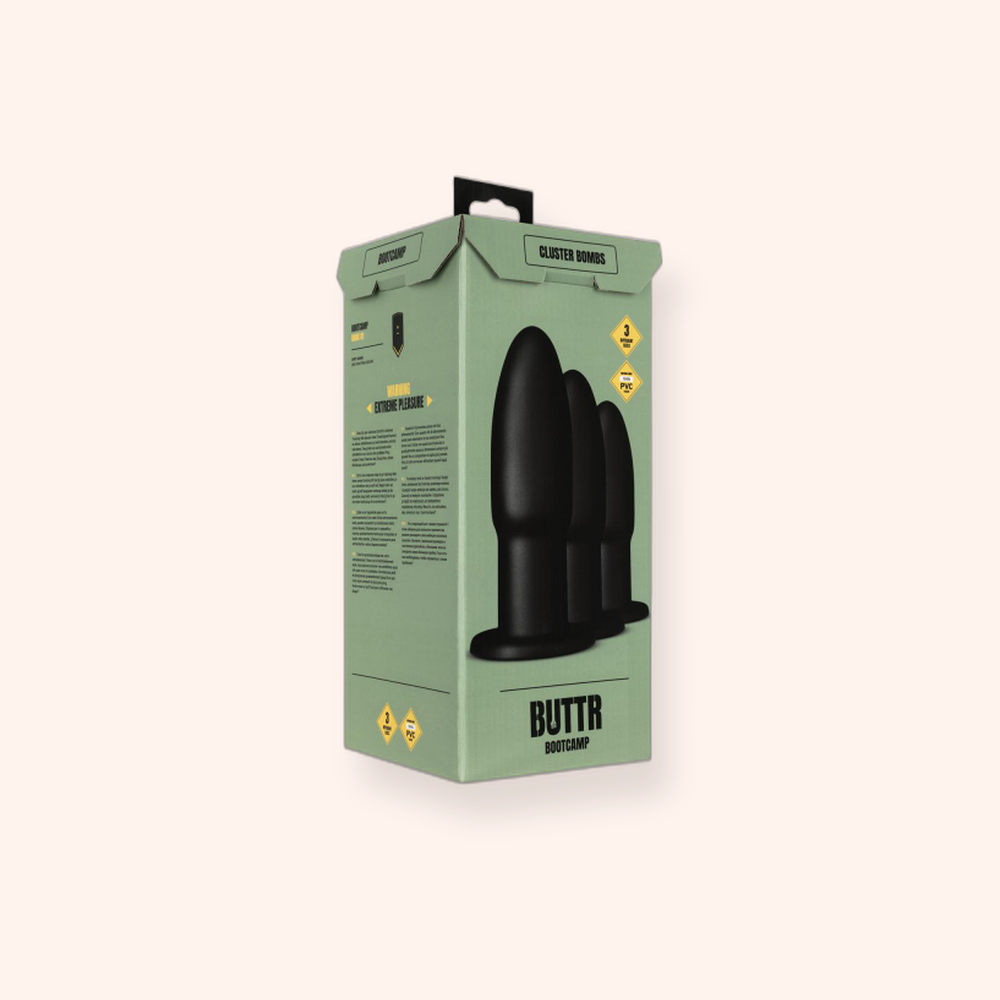 Kit d'entraînement anal Cluster Bombs BUTTR, 3 plugs