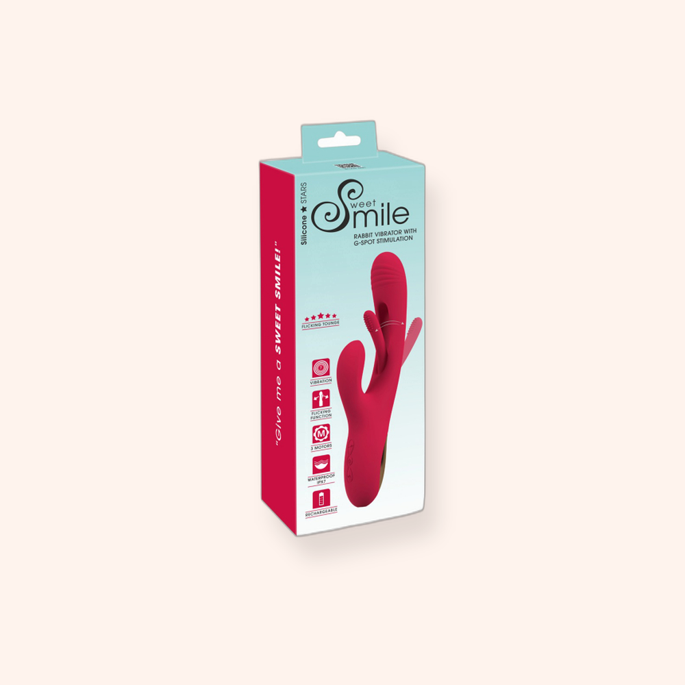 Vibromasseur rabbit à langue oscillante Sweet Smile