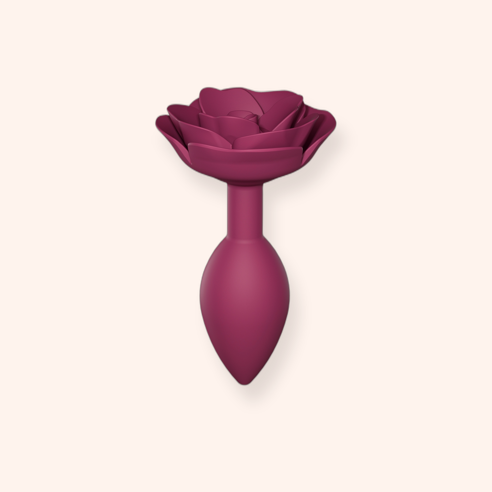 Plug anal bijou Open Roses Love to Love, base fleur en silicone