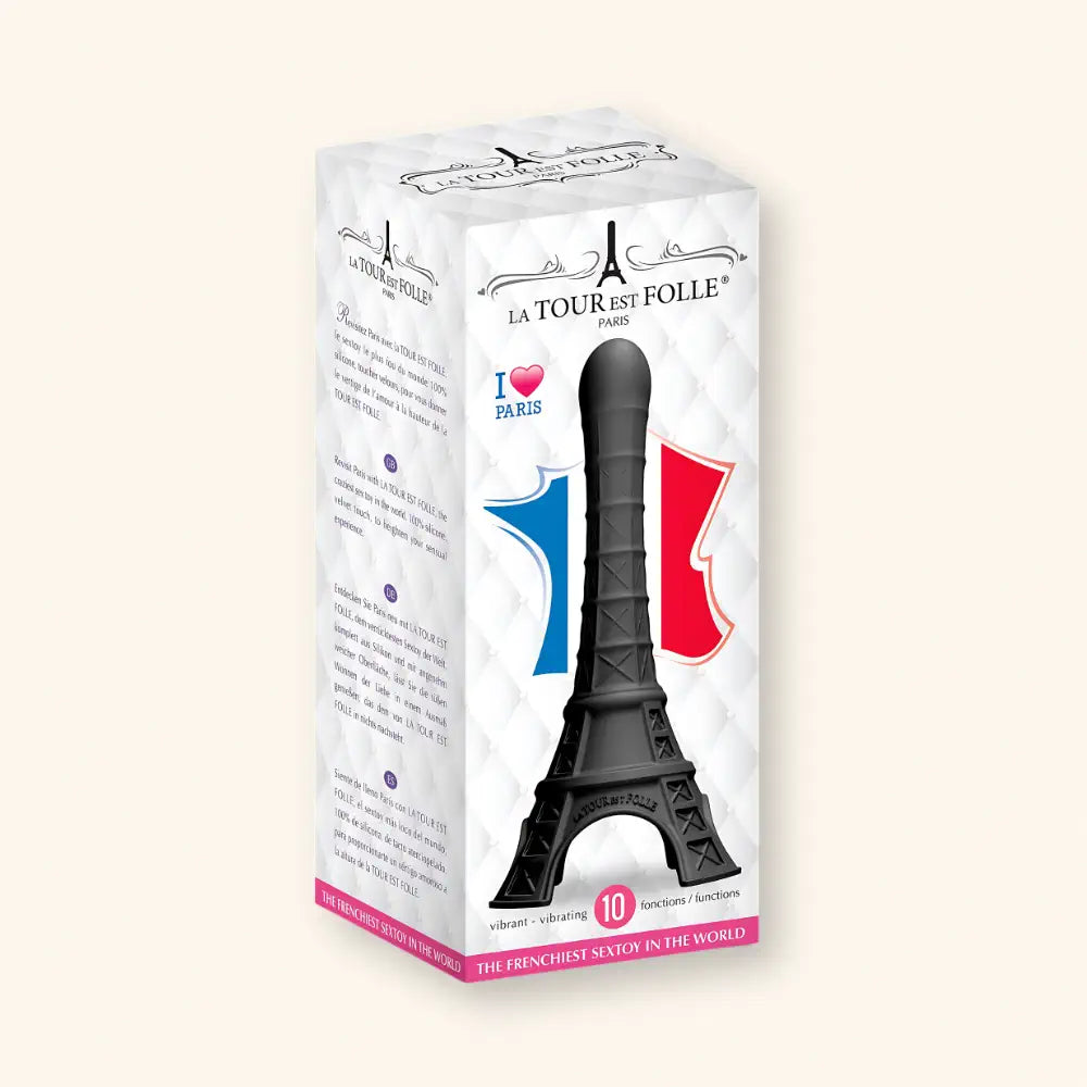 La Tour Est Folle noire vibromasseur en silicone
