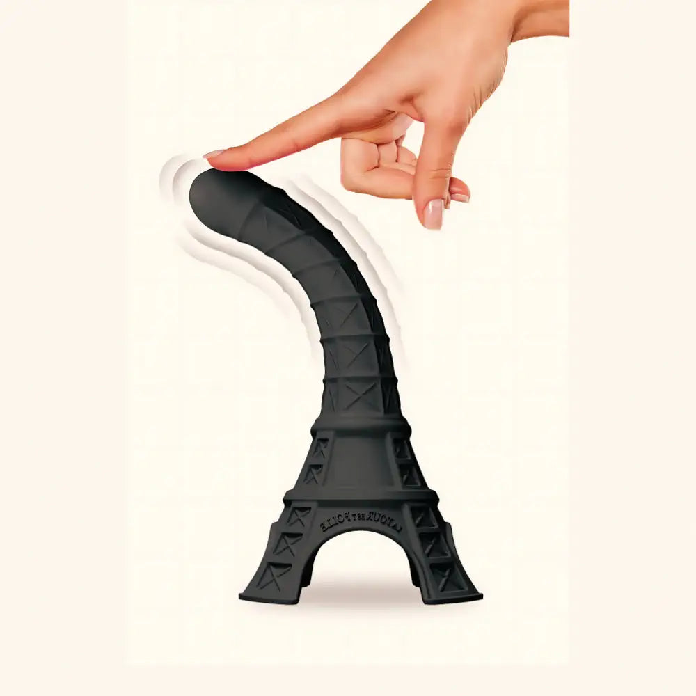 La Tour Est Folle noire vibromasseur en silicone