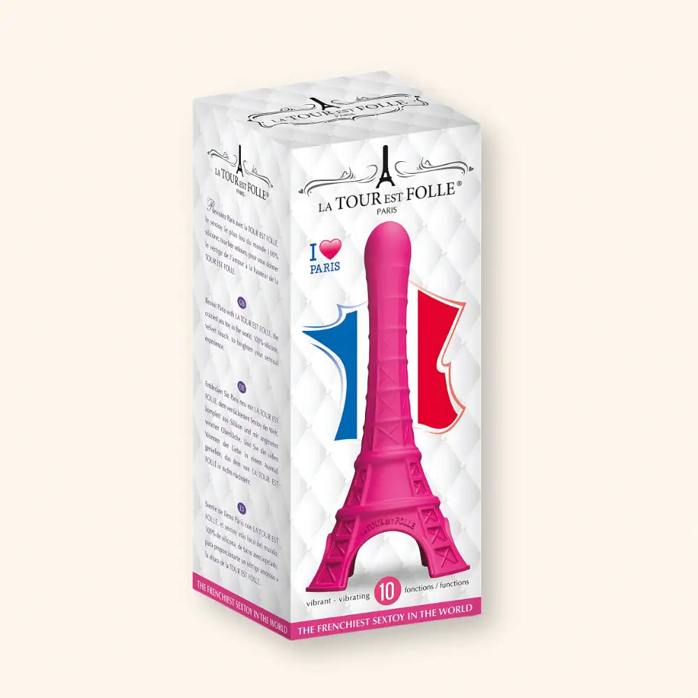 La Tour Est Folle rose vibromasseur en silicone