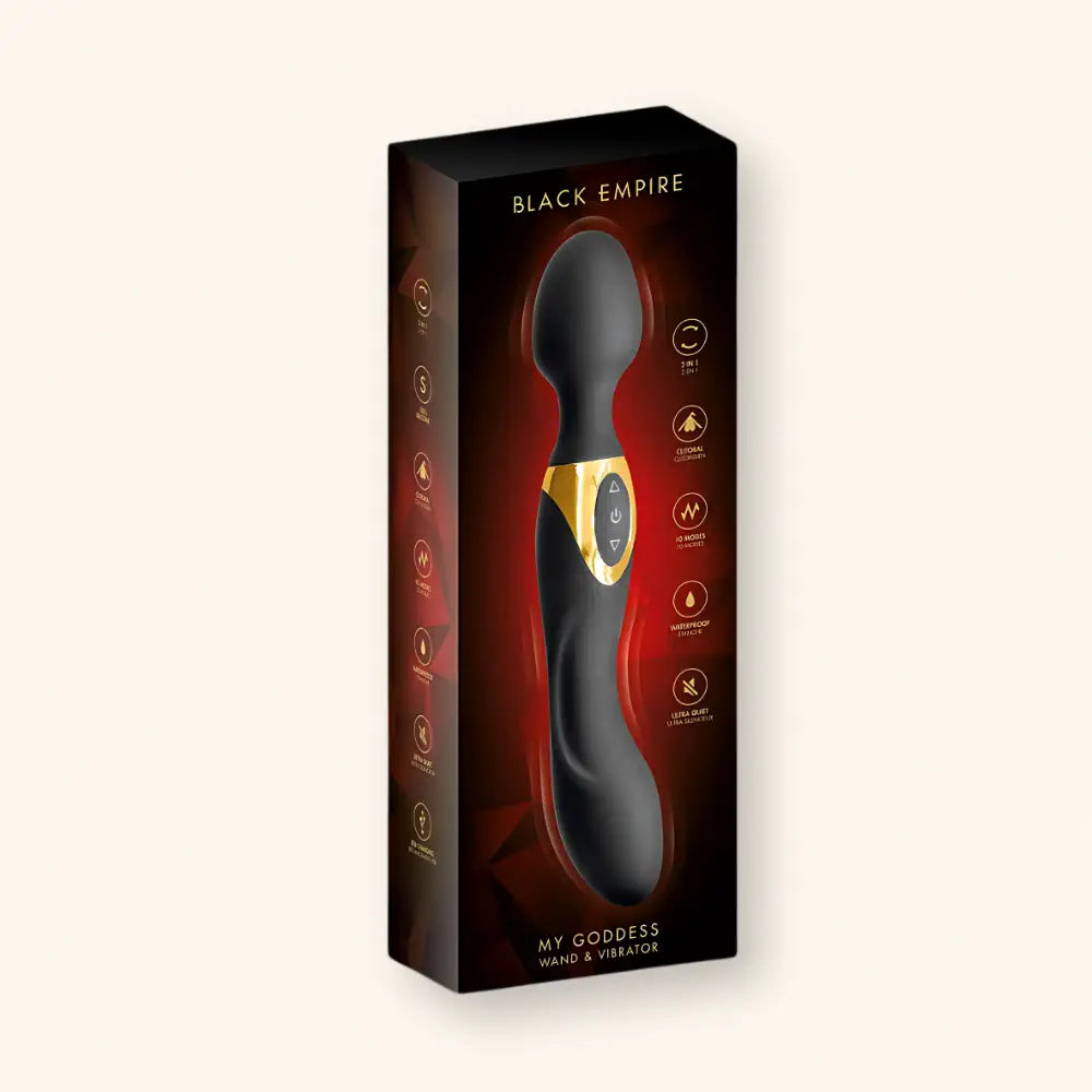 Vibromasseur wand 2-en-1 Black Empire My Goddess