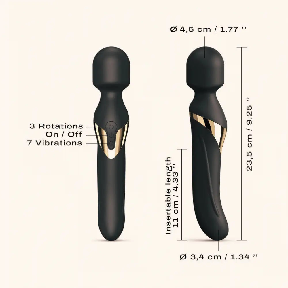 Vibromasseur wand Dual Orgasms Gold Dorcel