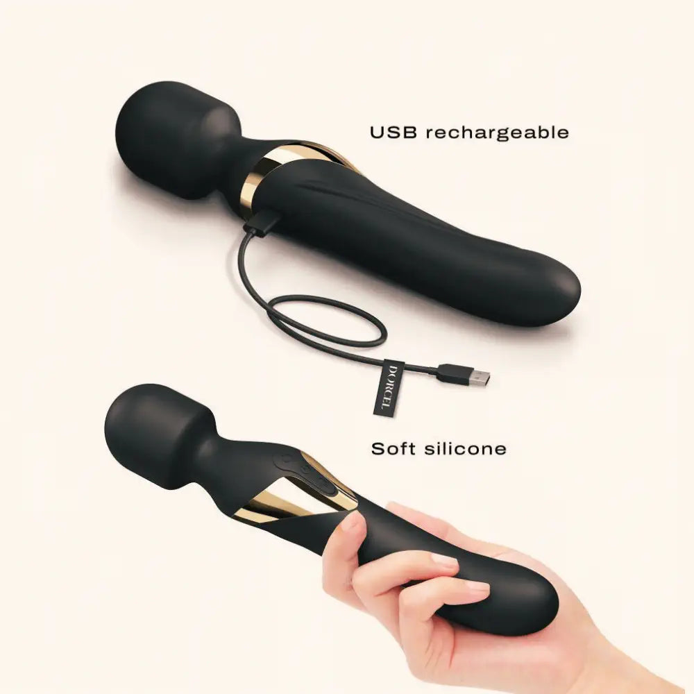 Vibromasseur wand Dual Orgasms Gold Dorcel