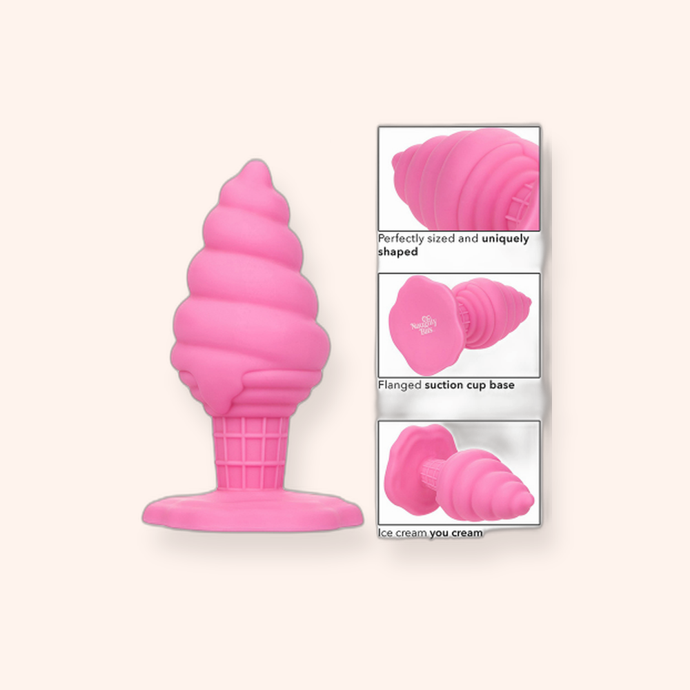 Plug anal Yum Bum Ice Cone Calexotics, forme glace en silicone