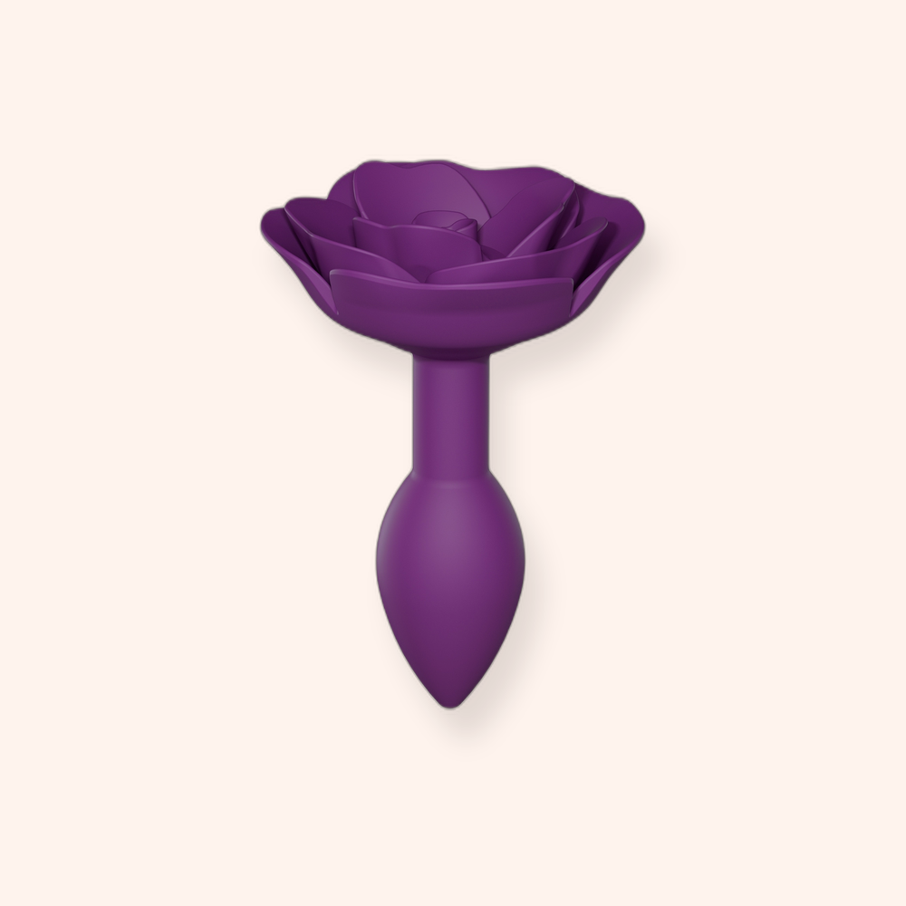 Plug anal bijou Open Roses Love to Love, base fleur en silicone