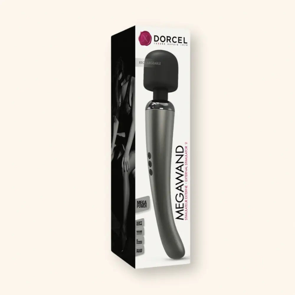 vibromasseur wand Megawand argent Dorcel